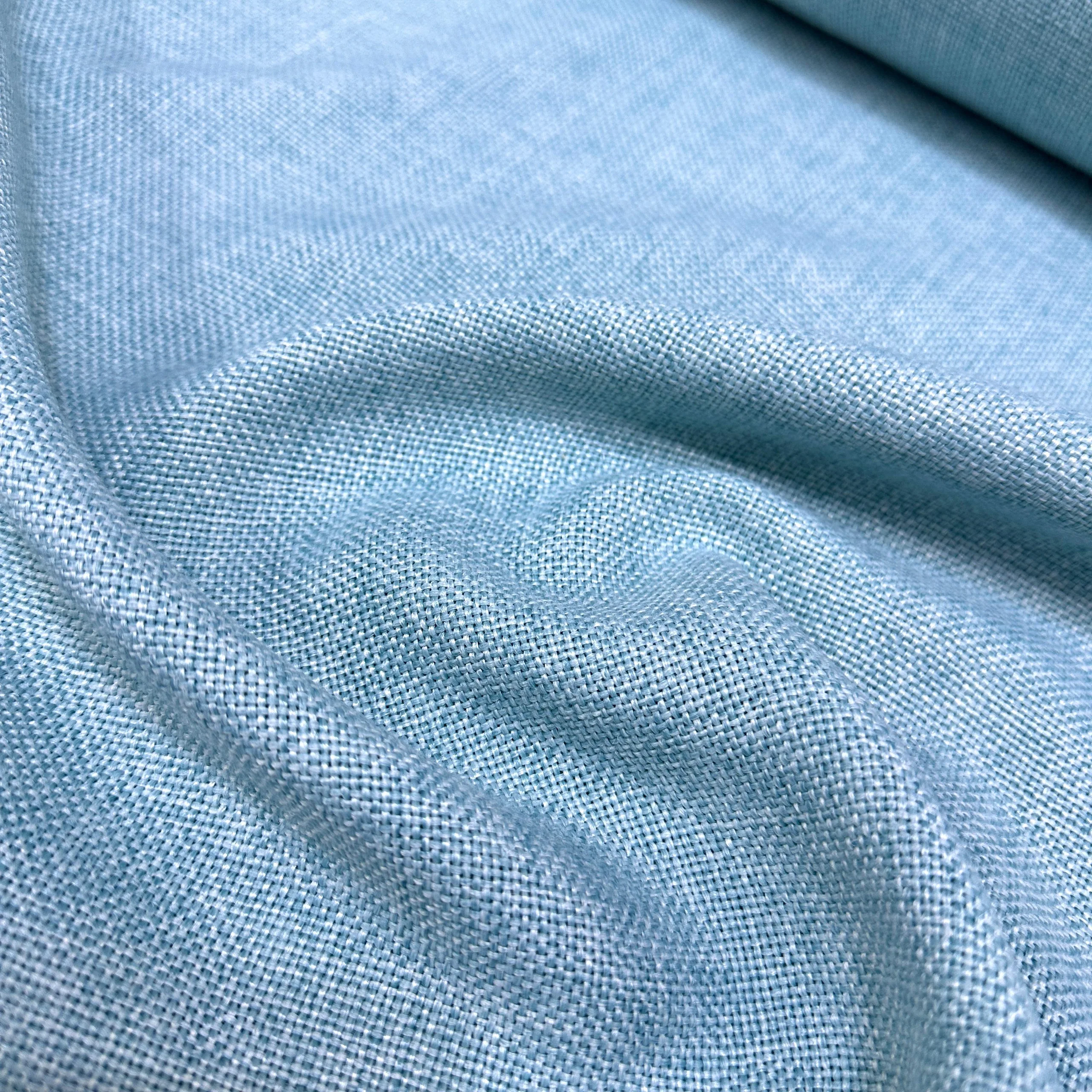 Solid Color Polyester Jute Fabric - Light Turquoise - Düz Renk Polyester Jüt Kumaş - Açık Turkuaz